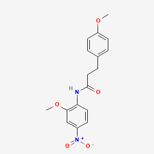 molecular formula C17H18N2O5 B10895123 N-(2-methoxy-4-nitrophenyl)-3-(4-methoxyphenyl)propanamide 