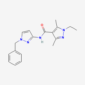 N-(1-benzyl-1H-pyrazol-3-yl)-1-ethyl-3,5-dimethyl-1H-pyrazole-4-carboxamide