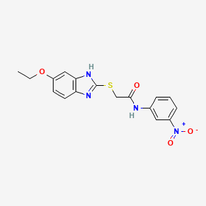 2-[(5-ethoxy-1H-benzimidazol-2-yl)sulfanyl]-N-(3-nitrophenyl)acetamide