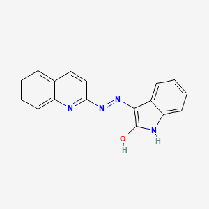 molecular formula C17H12N4O B10895186 (3Z)-3-[2-(quinolin-2-yl)hydrazinylidene]-1,3-dihydro-2H-indol-2-one 