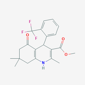 Methyl 2,7,7-trimethyl-5-oxo-4-[2-(trifluoromethyl)phenyl]-1,4,5,6,7,8-hexahydroquinoline-3-carboxylate