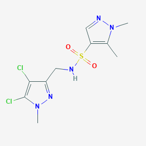 N-[(4,5-dichloro-1-methyl-1H-pyrazol-3-yl)methyl]-1,5-dimethyl-1H-pyrazole-4-sulfonamide