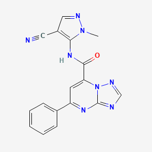 N-(4-cyano-1-methyl-1H-pyrazol-5-yl)-5-phenyl[1,2,4]triazolo[1,5-a]pyrimidine-7-carboxamide