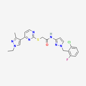 N-[1-(2-chloro-6-fluorobenzyl)-1H-pyrazol-3-yl]-2-{[4-(1-ethyl-3-methyl-1H-pyrazol-4-yl)pyrimidin-2-yl]sulfanyl}acetamide