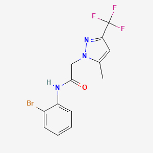 N-(2-bromophenyl)-2-[5-methyl-3-(trifluoromethyl)-1H-pyrazol-1-yl]acetamide