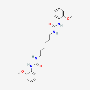 molecular formula C22H30N4O4 B10895389 1,1'-Hexamethylenebis(3-(2-methoxyphenyl)urea) 