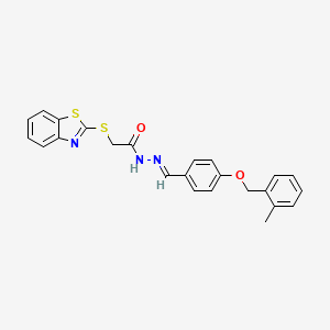 2-(1,3-benzothiazol-2-ylsulfanyl)-N'-[(E)-{4-[(2-methylbenzyl)oxy]phenyl}methylidene]acetohydrazide