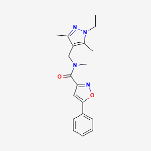 N-[(1-ethyl-3,5-dimethyl-1H-pyrazol-4-yl)methyl]-N-methyl-5-phenyl-1,2-oxazole-3-carboxamide