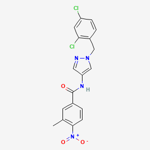 N-[1-(2,4-dichlorobenzyl)-1H-pyrazol-4-yl]-3-methyl-4-nitrobenzamide