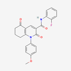 molecular formula C23H19FN2O4 B10895548 N-(2-fluorophenyl)-1-(4-methoxyphenyl)-2,5-dioxo-1,2,5,6,7,8-hexahydroquinoline-3-carboxamide 