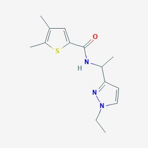 N-[1-(1-ethyl-1H-pyrazol-3-yl)ethyl]-4,5-dimethylthiophene-2-carboxamide