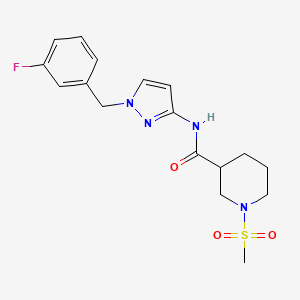 N-[1-(3-fluorobenzyl)-1H-pyrazol-3-yl]-1-(methylsulfonyl)piperidine-3-carboxamide