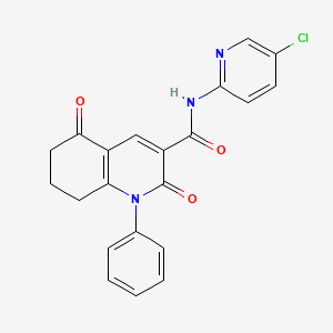 N-(5-chloropyridin-2-yl)-2,5-dioxo-1-phenyl-1,2,5,6,7,8-hexahydroquinoline-3-carboxamide