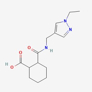 2-{[(1-ethyl-1H-pyrazol-4-yl)methyl]carbamoyl}cyclohexanecarboxylic acid