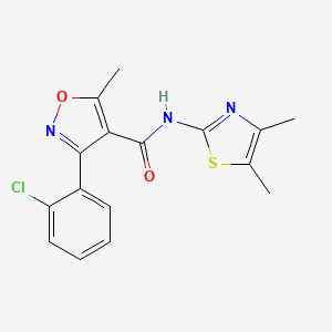 3-(2-chlorophenyl)-N-(4,5-dimethyl-1,3-thiazol-2-yl)-5-methyl-1,2-oxazole-4-carboxamide