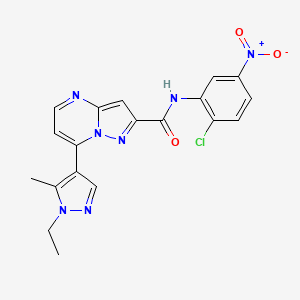 N-(2-chloro-5-nitrophenyl)-7-(1-ethyl-5-methyl-1H-pyrazol-4-yl)pyrazolo[1,5-a]pyrimidine-2-carboxamide