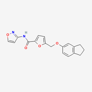 5-[(2,3-dihydro-1H-inden-5-yloxy)methyl]-N-(1,2-oxazol-3-yl)furan-2-carboxamide