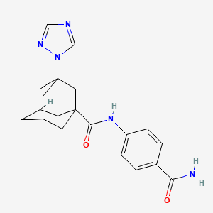 N~1~-[4-(Aminocarbonyl)phenyl]-3-(1H-1,2,4-triazol-1-YL)-1-adamantanecarboxamide