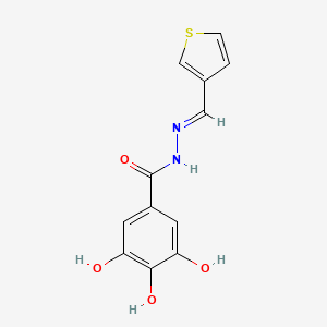 3,4,5-trihydroxy-N'-[(E)-thiophen-3-ylmethylidene]benzohydrazide