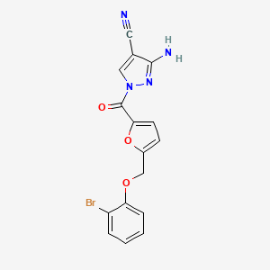 3-amino-1-({5-[(2-bromophenoxy)methyl]furan-2-yl}carbonyl)-1H-pyrazole-4-carbonitrile