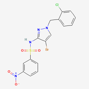 N-[4-bromo-1-(2-chlorobenzyl)-1H-pyrazol-3-yl]-3-nitrobenzenesulfonamide