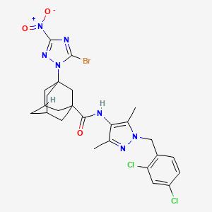 3-(5-Bromo-3-nitro-1H-1,2,4-triazol-1-YL)-N~1~-[1-(2,4-dichlorobenzyl)-3,5-dimethyl-1H-pyrazol-4-YL]-1-adamantanecarboxamide