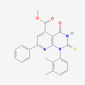 Methyl 1-(2,3-dimethylphenyl)-4-oxo-7-phenyl-2-sulfanyl-1,4-dihydropyrido[2,3-d]pyrimidine-5-carboxylate