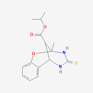 propan-2-yl 2-methyl-4-thioxo-3,4,5,6-tetrahydro-2H-2,6-methano-1,3,5-benzoxadiazocine-11-carboxylate