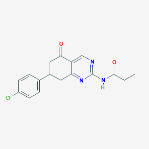 N-[7-(4-chlorophenyl)-5-oxo-5,6,7,8-tetrahydroquinazolin-2-yl]propanamide