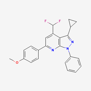 3-cyclopropyl-4-(difluoromethyl)-6-(4-methoxyphenyl)-1-phenyl-1H-pyrazolo[3,4-b]pyridine