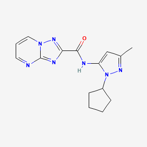 N-(1-cyclopentyl-3-methyl-1H-pyrazol-5-yl)[1,2,4]triazolo[1,5-a]pyrimidine-2-carboxamide