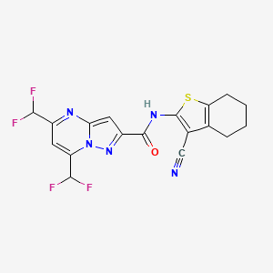 N-(3-cyano-4,5,6,7-tetrahydro-1-benzothiophen-2-yl)-5,7-bis(difluoromethyl)pyrazolo[1,5-a]pyrimidine-2-carboxamide