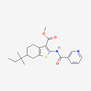 Methyl 6-(2-methylbutan-2-yl)-2-[(pyridin-3-ylcarbonyl)amino]-4,5,6,7-tetrahydro-1-benzothiophene-3-carboxylate