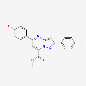 Methyl 2-(4-fluorophenyl)-5-(4-methoxyphenyl)pyrazolo[1,5-a]pyrimidine-7-carboxylate