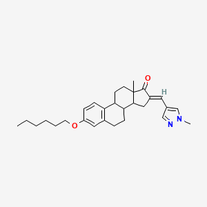 (16E)-3-(hexyloxy)-16-[(1-methyl-1H-pyrazol-4-yl)methylidene]estra-1(10),2,4-trien-17-one