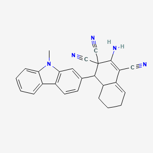 2-amino-4-(9-methyl-9H-carbazol-2-yl)-4a,5,6,7-tetrahydronaphthalene-1,3,3(4H)-tricarbonitrile