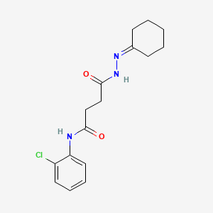 N-(2-chlorophenyl)-4-(2-cyclohexylidenehydrazinyl)-4-oxobutanamide