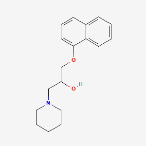 molecular formula C18H23NO2 B10895971 alpha-((1-Naphthalenyloxy)methyl)-1-piperidineethanol CAS No. 5262-84-0