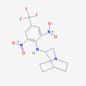 N-[2,6-dinitro-4-(trifluoromethyl)phenyl]-1-azabicyclo[2.2.2]octan-3-amine