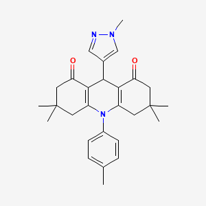 3,3,6,6-tetramethyl-10-(4-methylphenyl)-9-(1-methyl-1H-pyrazol-4-yl)-3,4,6,7,9,10-hexahydroacridine-1,8(2H,5H)-dione