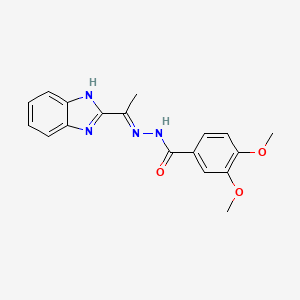 N'-[(1E)-1-(1H-benzimidazol-2-yl)ethylidene]-3,4-dimethoxybenzohydrazide