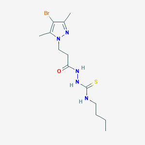 2-[3-(4-bromo-3,5-dimethyl-1H-pyrazol-1-yl)propanoyl]-N-butylhydrazinecarbothioamide