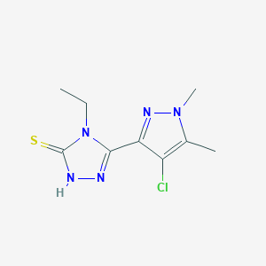 5-(4-chloro-1,5-dimethyl-1H-pyrazol-3-yl)-4-ethyl-4H-1,2,4-triazole-3-thiol