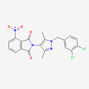 molecular formula C20H14Cl2N4O4 B10896087 2-[1-(3,4-dichlorobenzyl)-3,5-dimethyl-1H-pyrazol-4-yl]-4-nitro-1H-isoindole-1,3(2H)-dione 