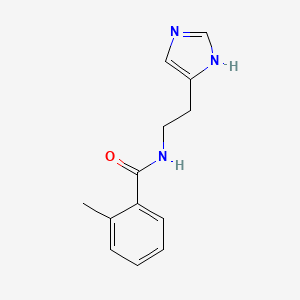 molecular formula C13H15N3O B10896105 N-[2-(1H-imidazol-4-yl)ethyl]-2-methylbenzamide 