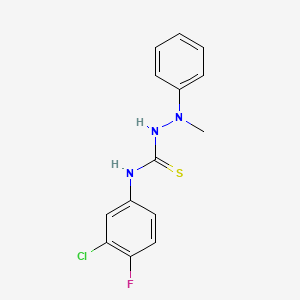 N-(3-chloro-4-fluorophenyl)-2-methyl-2-phenylhydrazinecarbothioamide