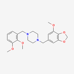 1-(2,3-Dimethoxybenzyl)-4-[(7-methoxy-1,3-benzodioxol-5-yl)methyl]piperazine