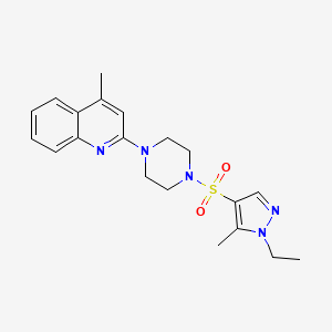 2-{4-[(1-ethyl-5-methyl-1H-pyrazol-4-yl)sulfonyl]piperazin-1-yl}-4-methylquinoline