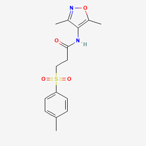 N-(3,5-dimethyl-1,2-oxazol-4-yl)-3-[(4-methylphenyl)sulfonyl]propanamide