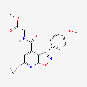 Methyl 2-({[6-cyclopropyl-3-(4-methoxyphenyl)isoxazolo[5,4-B]pyridin-4-YL]carbonyl}amino)acetate